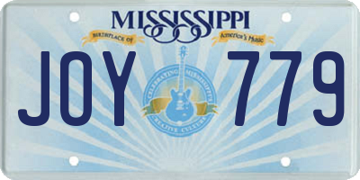 MS license plate JOY779