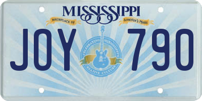 MS license plate JOY790