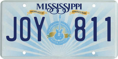 MS license plate JOY811