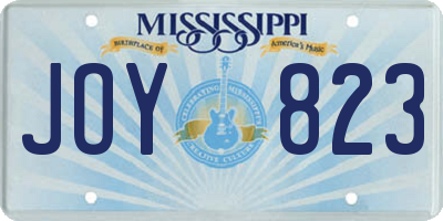 MS license plate JOY823