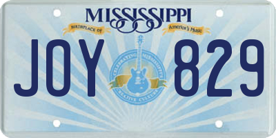MS license plate JOY829
