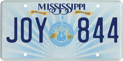 MS license plate JOY844