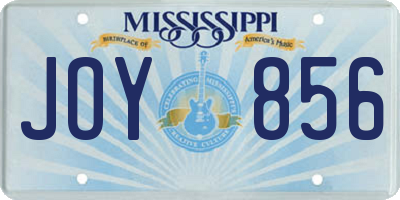 MS license plate JOY856