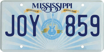 MS license plate JOY859