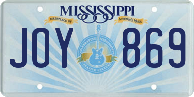 MS license plate JOY869