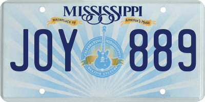 MS license plate JOY889