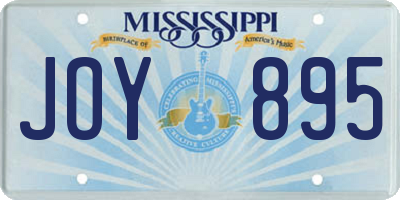 MS license plate JOY895