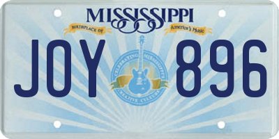 MS license plate JOY896
