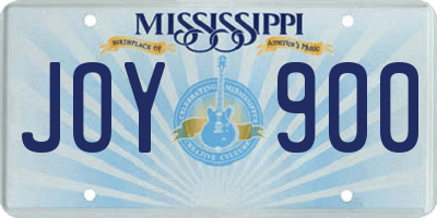 MS license plate JOY900
