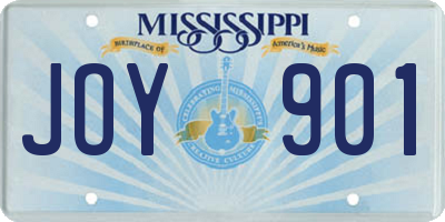 MS license plate JOY901