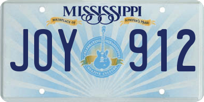 MS license plate JOY912