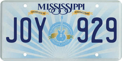 MS license plate JOY929