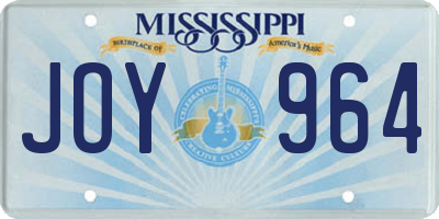 MS license plate JOY964