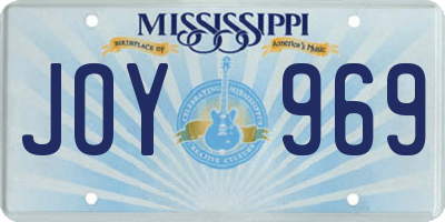 MS license plate JOY969