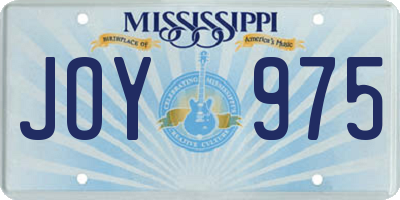 MS license plate JOY975