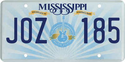 MS license plate JOZ185