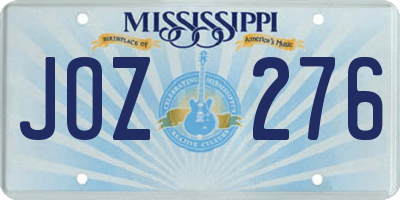 MS license plate JOZ276