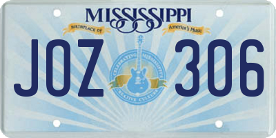 MS license plate JOZ306