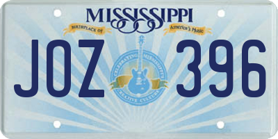 MS license plate JOZ396