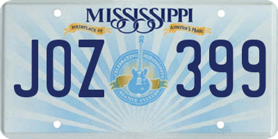 MS license plate JOZ399