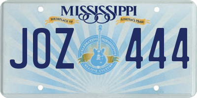 MS license plate JOZ444