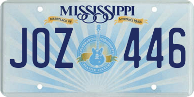 MS license plate JOZ446