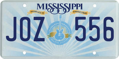 MS license plate JOZ556