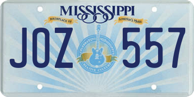 MS license plate JOZ557