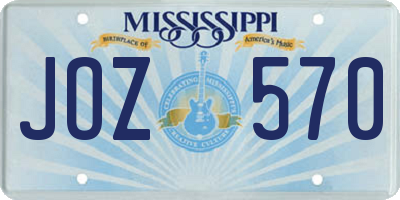 MS license plate JOZ570