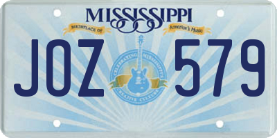 MS license plate JOZ579