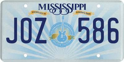 MS license plate JOZ586