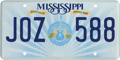 MS license plate JOZ588