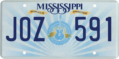 MS license plate JOZ591