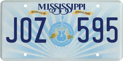 MS license plate JOZ595