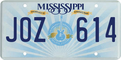 MS license plate JOZ614
