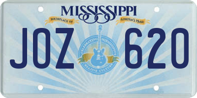 MS license plate JOZ620
