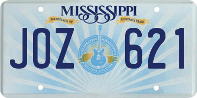 MS license plate JOZ621