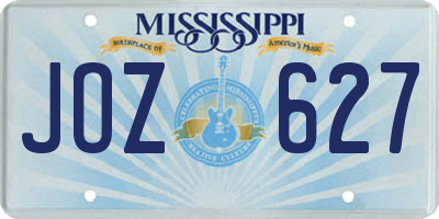 MS license plate JOZ627