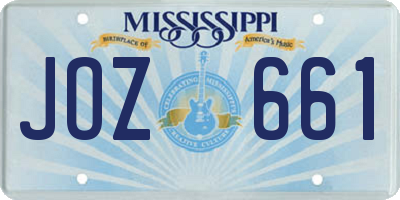 MS license plate JOZ661