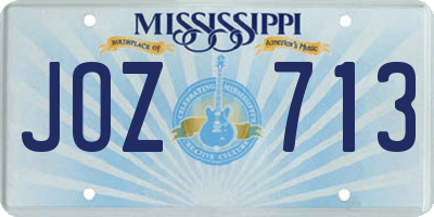 MS license plate JOZ713