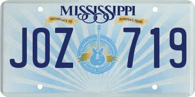 MS license plate JOZ719