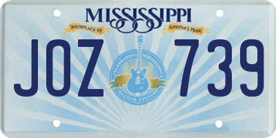 MS license plate JOZ739