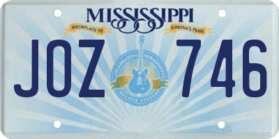 MS license plate JOZ746