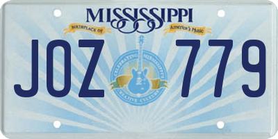 MS license plate JOZ779