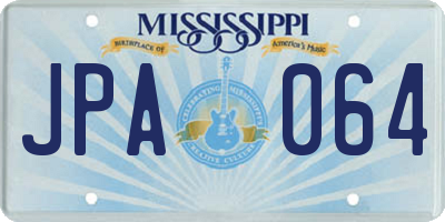 MS license plate JPA064