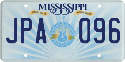 MS license plate JPA096