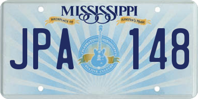 MS license plate JPA148