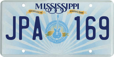 MS license plate JPA169