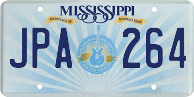 MS license plate JPA264