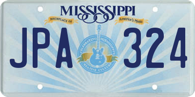 MS license plate JPA324